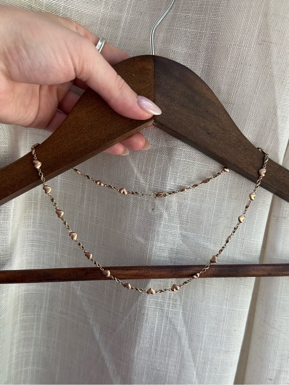 Vintage 10K Delicate Rose Gold Chain Necklace - Women Jewelry
